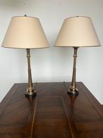 2 Bronskleurige Lampen met Crème Kappen (alleen deze week), Ophalen, Gebruikt, 2 klavieren, Overige typen