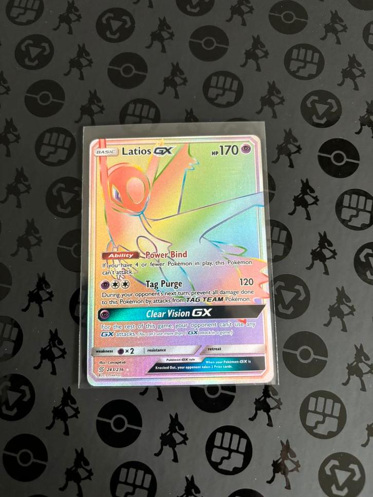 Latios GX  243 - Unified Minds Pokemon kaart, Hobby en Vrije tijd, Verzamelkaartspellen | Pokémon, Zo goed als nieuw, Ophalen