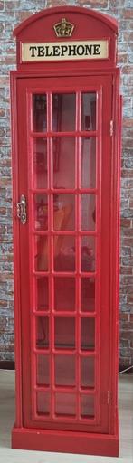 Engelse telefooncel vitrinekast, Ophalen, Minder dan 50 cm, Met deur(en), 150 tot 200 cm