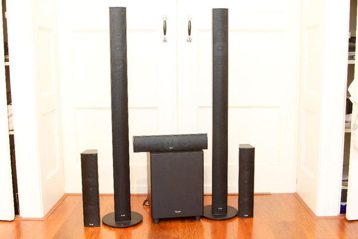 Teufel Columa 300 5.1 set, Audio, Tv en Foto, Luidsprekers, Gebruikt, Complete surroundset, 120 watt of meer, Overige merken, Ophalen