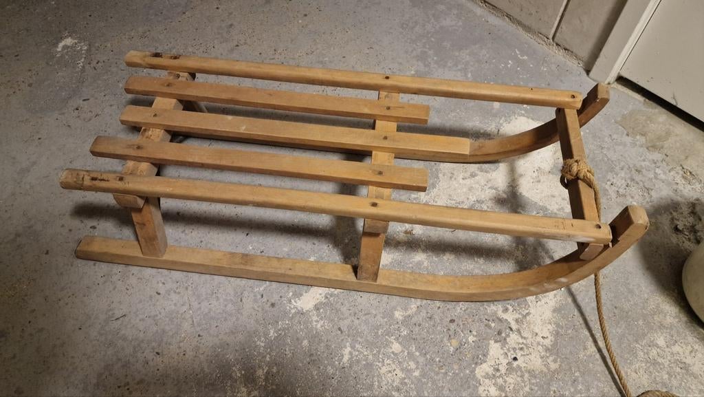 Oerdegelijke houten slee, Ophalen of Verzenden, Gebruikt, Overige merken