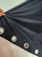 Zwarte gordijnen met ringen, Ophalen of Verzenden, Gebruikt, Zwart, 200 cm of meer
