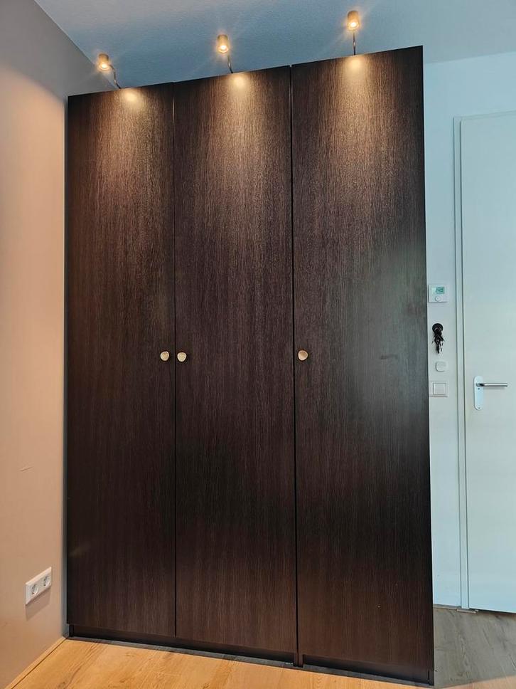 Volledige PAX kast IKEA zwart bruin japandi style, Huis en Inrichting, Kasten | Kledingkasten, Zo goed als nieuw, 200 cm of meer