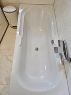 Kunststof badkuip met chrome overloop en afvoerplug, Huis en Inrichting, Badkamer | Complete badkamers, Ophalen, Gebruikt, Met bad
