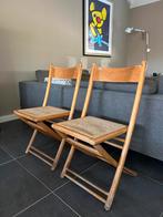 1970’s vintage webbing klapstoelen, Ophalen, Gebruikt, Bruin