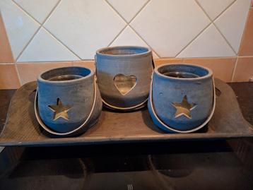 Windlicht 3 stuks  beschikbaar voor biedingen