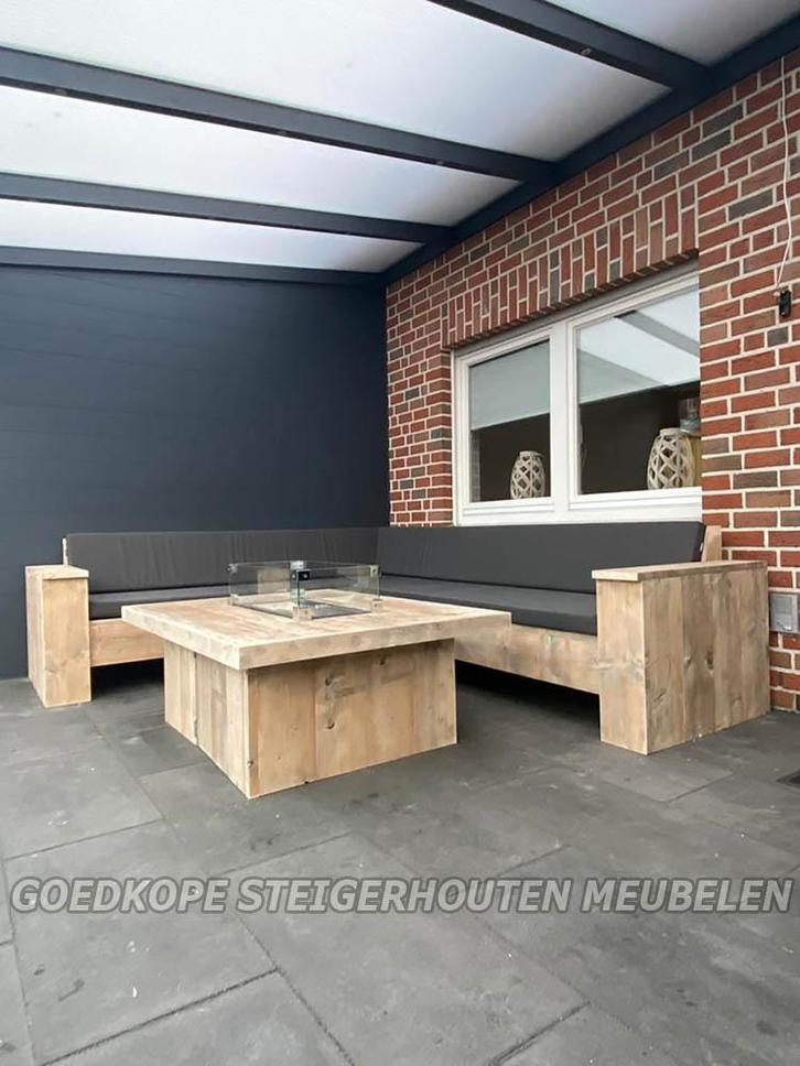 Houten loungeset Houten tuinset Hoekbank Loungebank, Tuin en Terras, Tuinbanken, Nieuw, Hout, Ophalen of Verzenden
