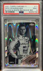 PSA graded card 2021 topps chrome#17 F1 Mick Schumacher, Hobby en Vrije tijd, Stickers en Plaatjes, Verzenden, Zo goed als nieuw
