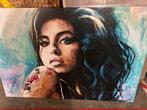 Canvas Amy winehouse xl €20,- afhaal, Antiek en Kunst, Ophalen