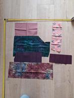 Quiltstof Restjes - paars oud roze v u u r w e r k bloemetje, Hobby en Vrije tijd, Overige kleuren, Nieuw, Ophalen of Verzenden