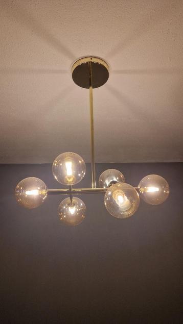 Plafondlamp met glazen bollen (goud) beschikbaar voor biedingen