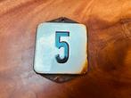 Vintage Huisnummer 5, Ophalen of Verzenden