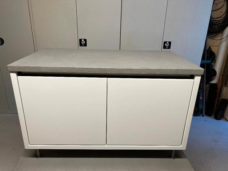 TV-meubel betonlook grijs/wit, Huis en Inrichting, Kasten | Televisiemeubels, Zo goed als nieuw, Minder dan 100 cm, 100 tot 150 cm