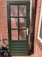 Achterdeur buitendeur tuindeur schuurdeur hardhout 201,5 cm, 80 tot 100 cm, Gebruikt, Glas, Buitendeur