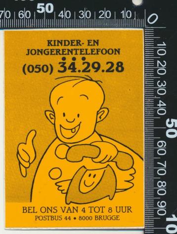 Sticker: Kinder en Jongerentelefoon - Brugge beschikbaar voor biedingen