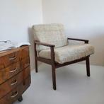 Vintage fauteuil teakhout jaren 60, Huis en Inrichting, Fauteuils, Ophalen, Zo goed als nieuw, Hout