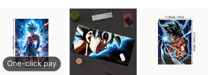 Goku poster en onderlegger, Verzamelen, Posters, Zo goed als nieuw, Film en Tv, A1 t/m A3, Ophalen of Verzenden