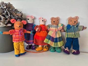 Vintage Barbara Sansoni Muis met vintage Muizen en Beren.  beschikbaar voor biedingen