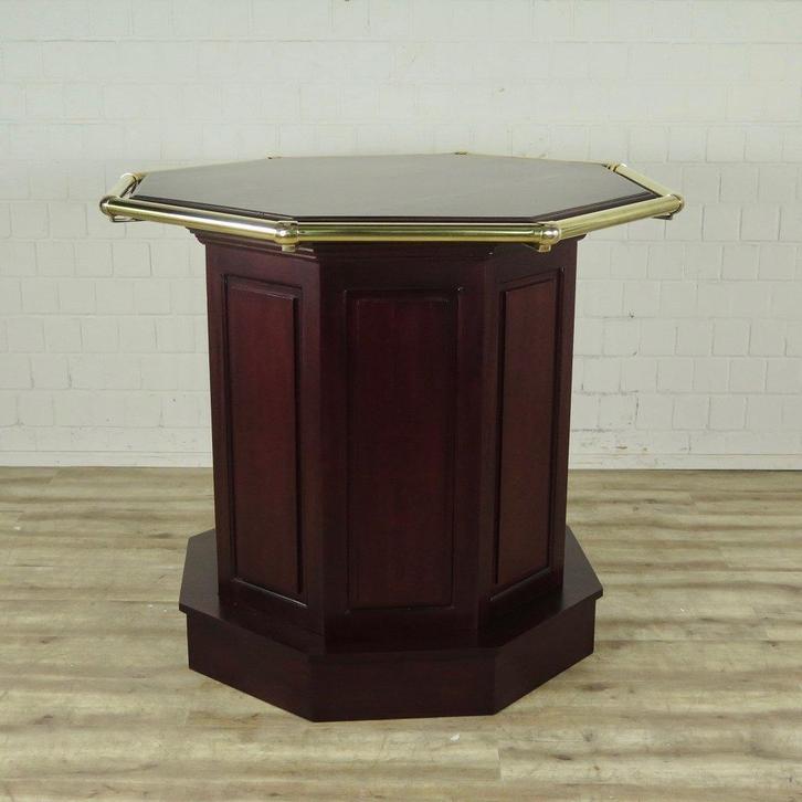 16456 Stehtisch Mahagoni Ø 1,39 m, Huis en Inrichting, Tafels | Statafels, Nieuw, Ophalen