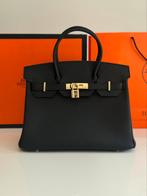Hermès Birkin HSS 25 Swift Black / Bleu de France, Ophalen of Verzenden, Nieuw, Zwart, Handtas