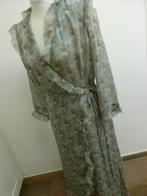 Lange voile jurk overslag groen met bloemen Jowell maat S 36, Kleding | Dames, Jurken, Jowell, Ophalen of Verzenden, Onder de knie