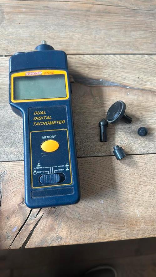 Digitale toerenteller, tachometer DT2L/k voltcraft, Doe-het-zelf en Verbouw, Meetapparatuur, Zo goed als nieuw, Overige meters