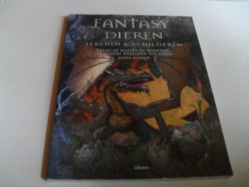 FANTASY DIEREN - Tekenen & Schilderen  Breng de wezens en mo, Hobby en Vrije tijd, Tekenen, Zo goed als nieuw, Boek of Gids, Verzenden