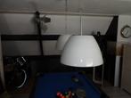 2 x wit melkglazen hanglampen lamp 38cm x 25cm, Huis en Inrichting, Lampen | Hanglampen, Ophalen, Zo goed als nieuw, Glas, 75 cm of meer