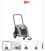 Pet Bike Trailer (vidaXL) Grey Oxford Fabric Iron Foldable, Ophalen, Nieuw