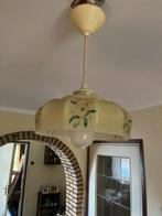 Brocante Porseleinen Hanglamp met Bloemmotiefje, Ophalen of Verzenden