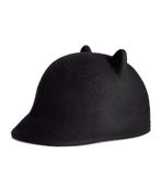 Zwarte Zara wollen poezen pet hoed met oortjes en klep M, Nieuw, Zara, 56 of 57 cm (M, 7 of 7⅛ inch), Ophalen of Verzenden