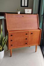 Prachtige vintage teakhouten secretaire, Ophalen, Zo goed als nieuw, Midcentury