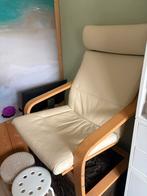 Pello Stoel Crème Leer, Huis en Inrichting, Fauteuils, Ophalen, Gebruikt, 50 tot 75 cm, Leer