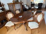 Brocante Eetkamerset - Tafel Beschadigd, Huis en Inrichting, Tafels | Eettafels, Ophalen, Gebruikt, 100 tot 150 cm, Vier personen