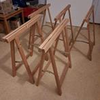 Vijf houten schragen, Doe-het-zelf en Verbouw, Ophalen, Zo goed als nieuw, Inklapbaar