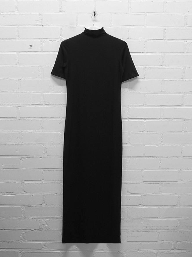 VIVEH - Maxi Jurk met kol maat 34 - Nieuw, Kleding | Dames, Jurken, Nieuw, Maat 34 (XS) of kleiner, Zwart, Onder de knie, Ophalen of Verzenden