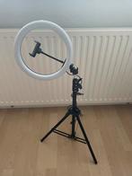 Ringlamp met statief en telefoonhouder, Ophalen, Minder dan 50 cm, Gebruikt, Rond