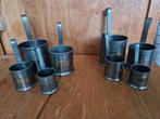 2 sets tinnen maatbekers, Antiek en Kunst, Antiek | Tin, Ophalen of Verzenden