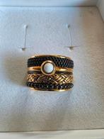 Goud/zwart IXXXI ring mt 17,5. H14, Sieraden, Tassen en Uiterlijk, Ringen, Overige materialen, Ophalen of Verzenden, Zo goed als nieuw