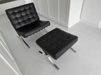 Knoll Barcelona Replica Vintage Design stoel+voetenbank, Huis en Inrichting, Fauteuils, Ophalen, Gebruikt