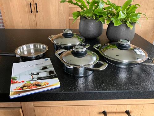 AMC premium pannenset eventueel per stuk te koop, Huis en Inrichting, Keuken | Potten en Pannen, Zo goed als nieuw, Pannenset