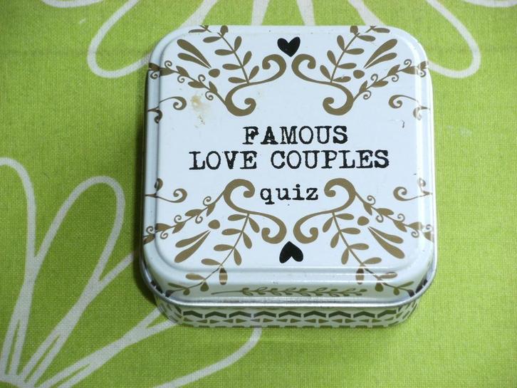 Nieuw in seal: Famous love couples quiz, Hobby en Vrije tijd, Gezelschapsspellen | Overige, Nieuw, Een of twee spelers, Drie of vier spelers