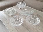 Leuke kristallen schalen set bestaande uit 5 delen 25 euro, Antiek en Kunst, Antiek | Glas en Kristal, Ophalen of Verzenden