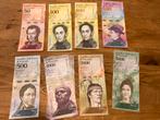 Venezuela biljetten set – verschillende coupures 2016–2018, Verzenden, Zuid-Amerika, Setje