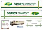 Vrachtauto decal 1:50 Soonius Transport Poeldijk, Hobby en Vrije tijd, Nieuw, Overige merken, Bus of Vrachtwagen, Verzenden