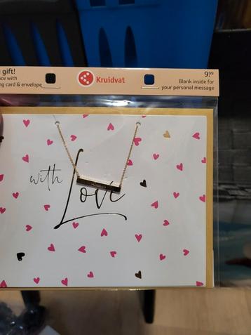 nieuwe ketting amour met kaart nieuwprijs €9,99 beschikbaar voor biedingen