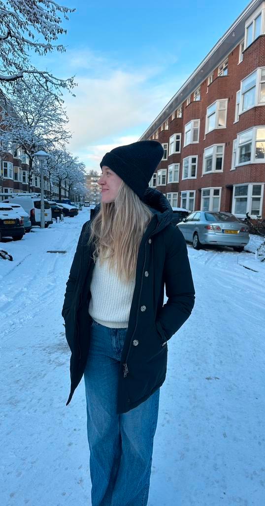 Woolrich Arctic Parka - donkerblauw - maat S, Kleding | Dames, Jassen | Winter, Zo goed als nieuw, Maat 36 (S), Blauw, Ophalen of Verzenden