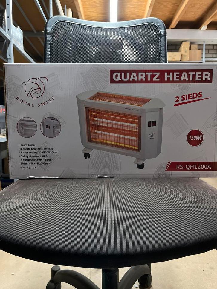Royal Swiss Quartz Heater - Nieuw in verpakking, Huis en Inrichting, Kachels, Nieuw, Vrijstaand, Overige soorten, Elektrisch, Ophalen of Verzenden