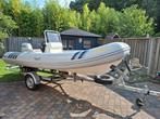 Rubberboot AB 450  rib boot met 50pk honda motor., Watersport en Boten, Rubberboten, Zo goed als nieuw, Benzine, Minder dan 70 pk