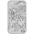 1 oz Zilveren Baar - Perth Mint Rectangle Dragon 2022, Ophalen of Verzenden, Zilver